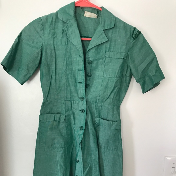 Vintage Girl Scouts Uniform Dress - Picture 1 of 4